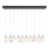 Hubbardton Forge Chrysalis 10 Light Small Crystal Pendant Model: 131143-SKT-LONG-20-BP0754