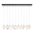 Hubbardton Forge Chrysalis 10 Light Small Crystal Pendant Model: 131143-SKT-LONG-20-BP0754