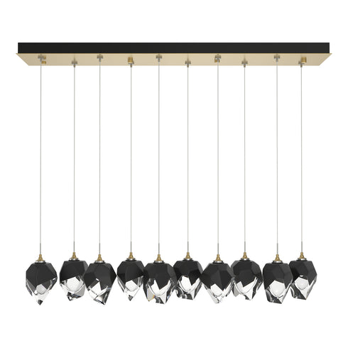 Hubbardton Forge Chrysalis 10 Light Small Crystal Pendant Model: 131143-SKT-STND-82-WP0754