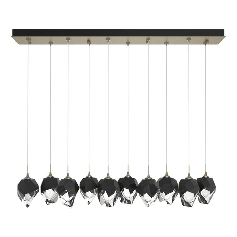 Hubbardton Forge Chrysalis 10 Light Small Crystal Pendant Model: 131143-SKT-STND-82-WP0754
