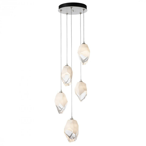 Hubbardton Forge Chrysalis 5 Light Large Crystal Pendant Model: 131138-SKT-LONG-20-BP0755