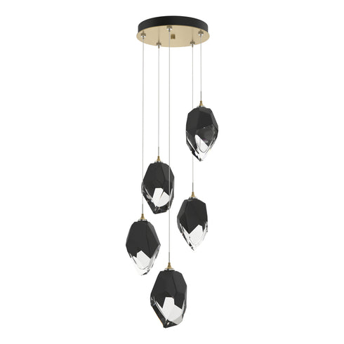 Hubbardton Forge Chrysalis 5 Light Large Crystal Pendant Model: 131138-SKT-STND-82-WP0755