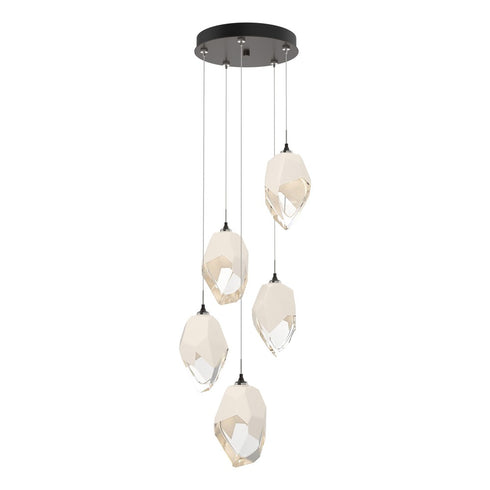 Hubbardton Forge Chrysalis 5 Light Large Crystal Pendant Model: 131138-SKT-STND-82-WP0755