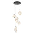 Hubbardton Forge Chrysalis 5 Light Mixed Crystal Pendant Model: 131139-SKT-STND-82-BP0756