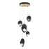 Hubbardton Forge Chrysalis 5 Light Mixed Crystal Pendant Model: 131139-SKT-STND-82-BP0756