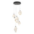 Hubbardton Forge Chrysalis 5 Light Mixed Crystal Pendant Model: 131139-SKT-STND-82-BP0756