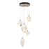 Hubbardton Forge Chrysalis 5 Light Mixed Crystal Pendant Model: 131139-SKT-STND-82-BP0756
