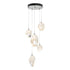 Hubbardton Forge Chrysalis 5 Light Mixed Crystal Pendant Model: 131139-SKT-STND-82-BP0756
