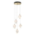 Hubbardton Forge Chrysalis 5 Light Small Crystal Pendant Model: 131137-SKT-LONG-20-BP0754