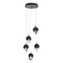 Hubbardton Forge Chrysalis 5 Light Small Crystal Pendant Model: 131137-SKT-LONG-20-WP0754