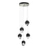 Hubbardton Forge Chrysalis 5 Light Small Crystal Pendant Model: 131137-SKT-LONG-20-WP0754