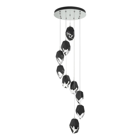 Hubbardton Forge Chrysalis 9 Light Large Crystal Pendant Model: 131141-SKT-LONG-20-BP0755