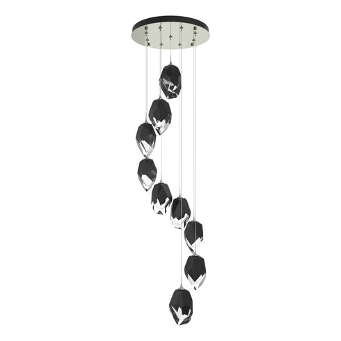 Hubbardton Forge Chrysalis 9 Light Large Crystal Pendant Model: 131141-SKT-LONG-20-BP0755