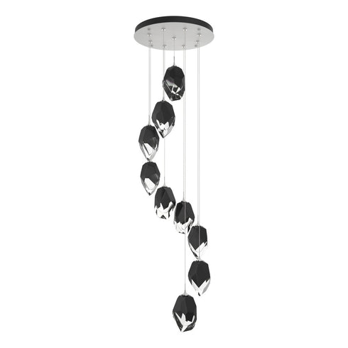 Hubbardton Forge Chrysalis 9 Light Large Crystal Pendant Model: 131141-SKT-LONG-20-BP0755