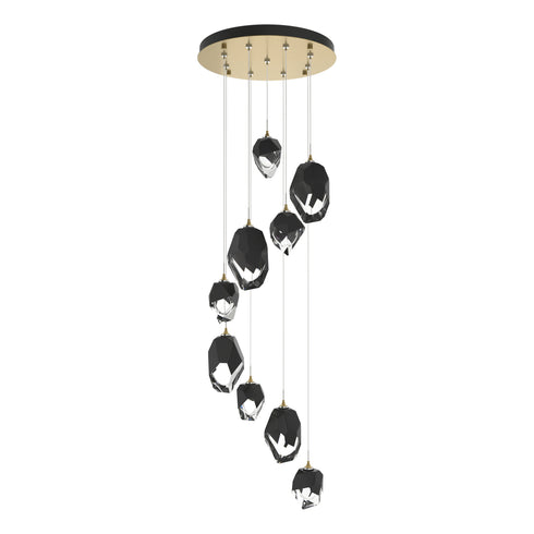 Hubbardton Forge Chrysalis 9 Light Mixed Crystal Pendant Model: 131142-SKT-STND-82-WP0756