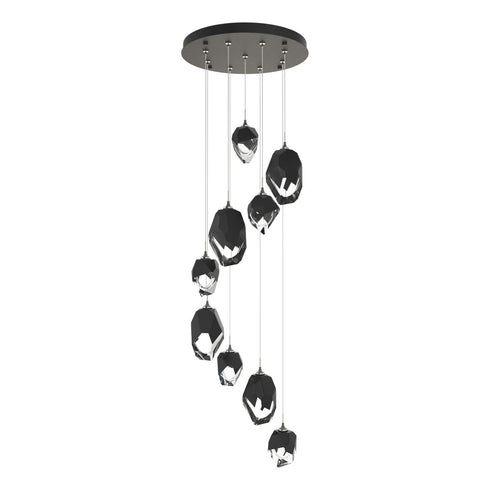 Hubbardton Forge Chrysalis 9 Light Mixed Crystal Pendant Model: 131142-SKT-STND-82-WP0756