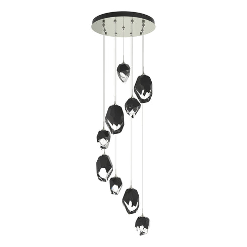 Hubbardton Forge Chrysalis 9 Light Mixed Crystal Pendant Model: 131142-SKT-STND-82-WP0756