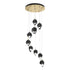 Hubbardton Forge Chrysalis 9 Light Small Crystal Pendant Model: 131140-SKT-LONG-20-BP0754