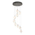 Hubbardton Forge Chrysalis 9 Light Small Crystal Pendant Model: 131140-SKT-LONG-20-BP0754
