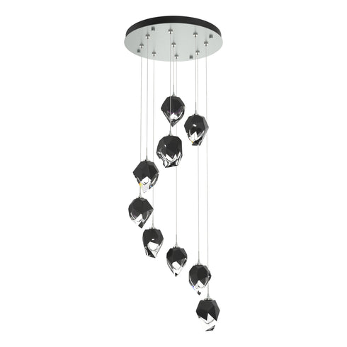 Hubbardton Forge Chrysalis 9 Light Small Crystal Pendant Model: 131140-SKT-LONG-20-BP0754