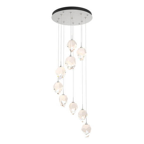Hubbardton Forge Chrysalis 9 Light Small Crystal Pendant Model: 131140-SKT-LONG-20-BP0754