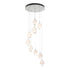 Hubbardton Forge Chrysalis 9 Light Small Crystal Pendant Model: 131140-SKT-LONG-20-BP0754
