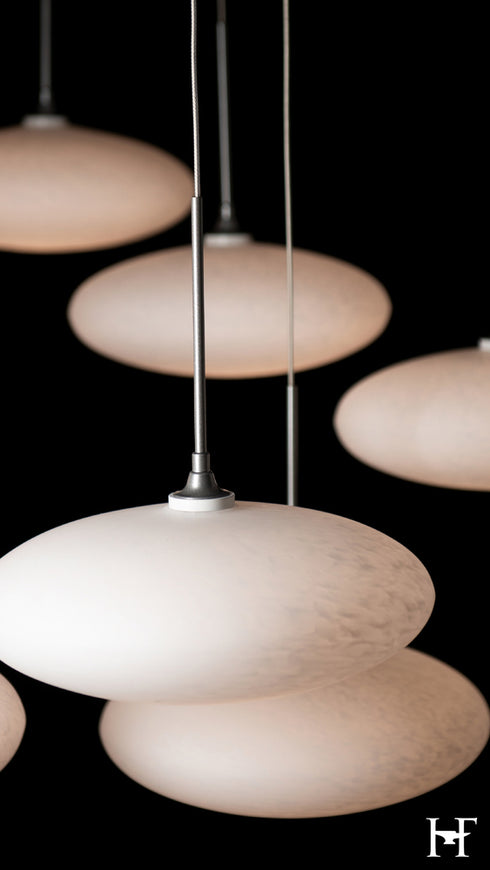 Hubbardton Forge Clouds 10 Light Mobile Pendant in Vintage Platinum Finish Model: 131157-SKT-STND-82-GS0818