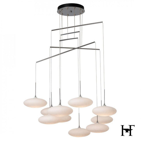 Hubbardton Forge Clouds 10 Light Mobile Pendant in Vintage Platinum Finish Model: 131157-SKT-STND-82-GS0818