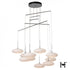 Hubbardton Forge Clouds 10 Light Mobile Pendant in Vintage Platinum Finish Model: 131157-SKT-STND-82-GS0818