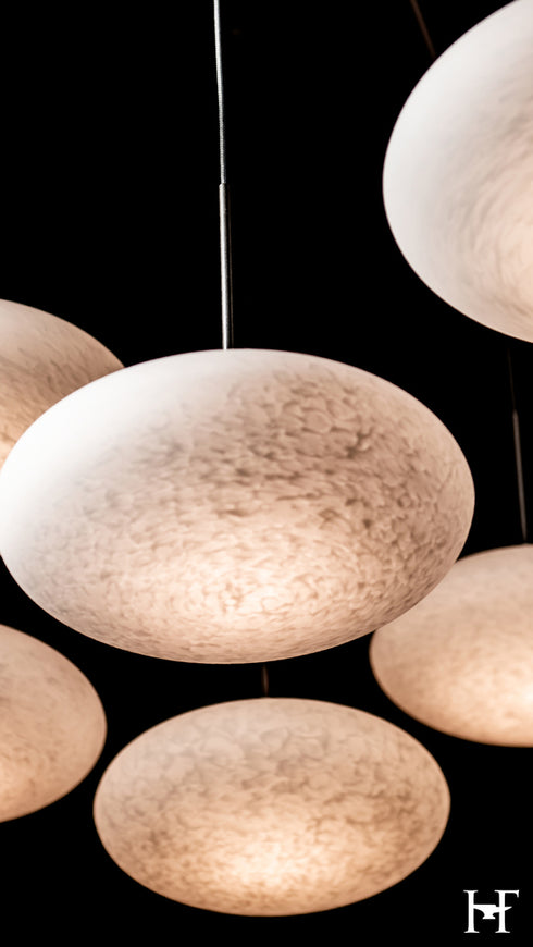 Hubbardton Forge Clouds 10 Light Mobile Pendant in Vintage Platinum Finish Model: 131157-SKT-STND-82-GS0818