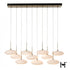 Hubbardton Forge Clouds 10 Light Pendant in Modern Brass Finish Model: 131148-SKT-STND-86-GS0818