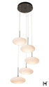 Hubbardton Forge Clouds 5 Light Pendant in Dark Smoke Finish Model: 131146-SKT-STND-07-GS0818