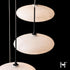 Hubbardton Forge Clouds 9 Light Pendant in Black Finish Model: 131147-SKT-STND-10-GS0818
