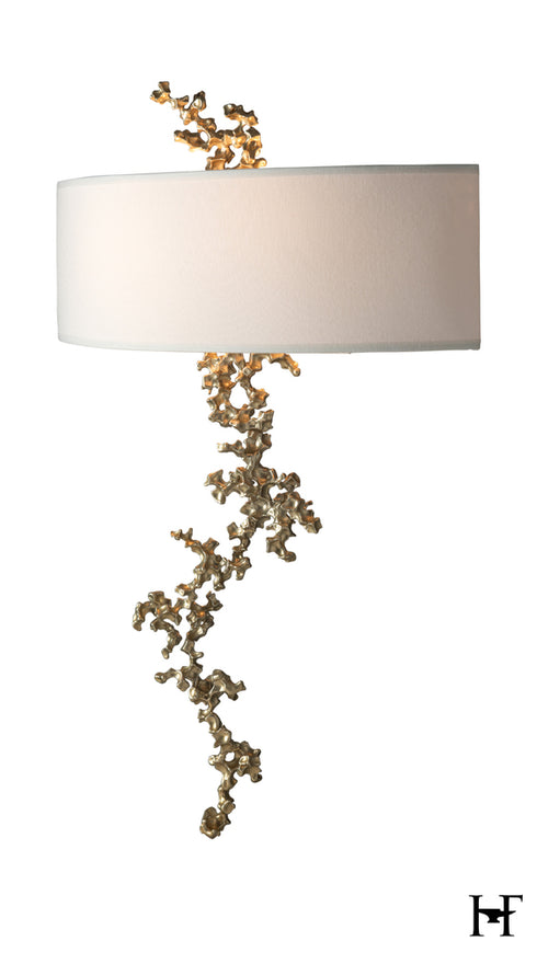 Hubbardton Forge Coral Sconce in Modern Brass Finish Model: 402036-SKT-86-SF1692