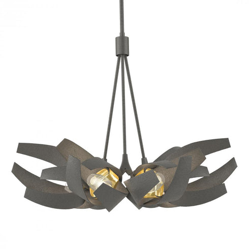 Hubbardton Forge Corona Brass Accent Pendant Model: 136502-SKT-MULT-05-BR-YE0352