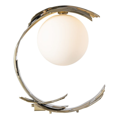 Hubbardton Forge Crest Table Lamp in Modern Brass Finish Model: 272111-SKT-86-GG0761