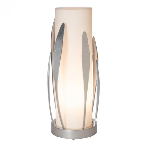 Hubbardton Forge Dahlia Cylindrical Table Lamp in Sterling Finish Model: 272104-SKT-85-GG0037