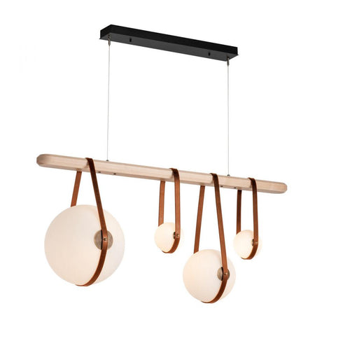 Hubbardton Forge Derby Linear 4 Light LED Pendant Model: 131043-LED-STND-10-24-LK-WB-GG0702