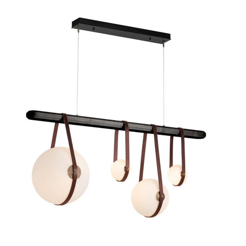 Hubbardton Forge Derby Linear 4 Light LED Pendant Model: 131043-LED-STND-10-27-LB-WB-GG0702