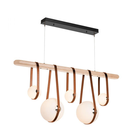 Hubbardton Forge Derby Linear 5 Light LED Pendant Model: 131046-LED-STND-10-24-LC-WB-GG0701