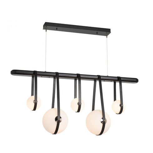 Hubbardton Forge Derby Linear 5 Light LED Pendant Model: 131046-LED-STND-10-24-LK-WB-GG0701