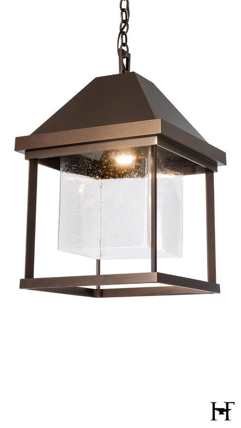 Hubbardton Forge Dorset Dark Sky Friendly Outdoor Lantern in Coastal Bronze Finish Model: 365203-SKT-75-II0833