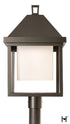 Hubbardton Forge Dorset Dark Sky Friendly Post Light in Coastal Dark Smoke Finish Model: 345203-SKT-77-GG0833