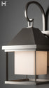 Hubbardton Forge Dorset Medium Dark Sky Friendly Outdoor Sconce in Coastal Burnished Steel Finish Model: 305202-SKT-78-GG0832