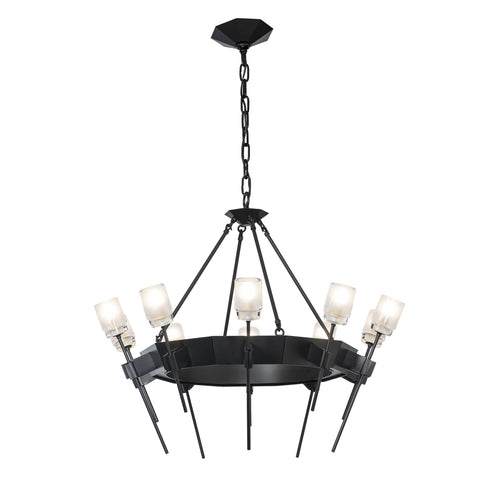 Hubbardton Forge Echo 10 Light Circular Chandelier Model: 101525-SKT-02-YC0369