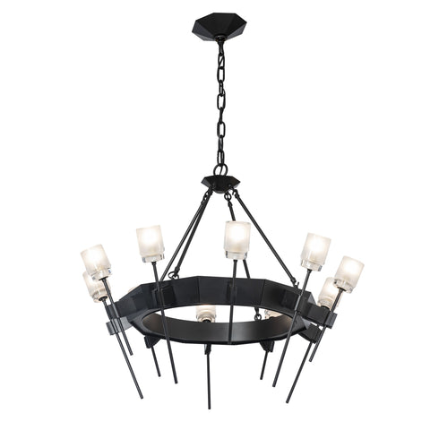 Hubbardton Forge Echo 10 Light Circular Chandelier Model: 101525-SKT-14-YC0369