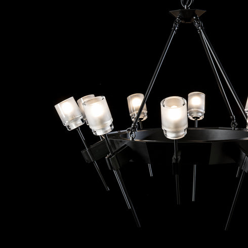 Hubbardton Forge Echo 10 Light Circular Chandelier Model: 101525-SKT-14-YC0369