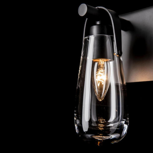 Hubbardton Forge Eos 1 Light Bath Sconce in Black Finish Model: 201330-SKT-10-ZM0718