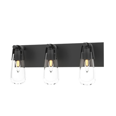 Hubbardton Forge Eos 3 Light Bath Sconce in Black Finish Model: 201332-SKT-10-ZM0718