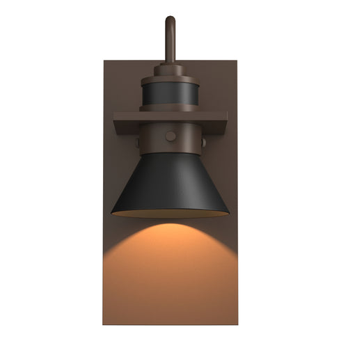 Hubbardton Forge Erlenmeyer Dark Sky Friendly Outdoor Sconce in Coastal Oil Rubbed Bronze Finish Model: 307716-SKT-14-14